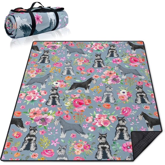 Extra Large Picnic Blankets Waterproof Foldable (60 "x 80") Beach Blanket Waterproof Sandproof,3-Layer Thicking Mat Outdoor Packable Camping Blanket