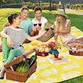 thumbnail image 1 of Extra Large Picnic Blankets Waterproof Foldable (80 "x 80") Beach Blanket Waterproof Sandproof,3-Layer Thicking Mat Outdoor Packable Camping Blanket(Pineapple), 1 of 6