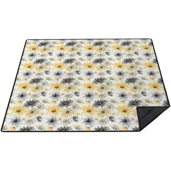 Extra Large Picnic Blankets Waterproof Foldable (80 "x 80") Beach Blanket Waterproof Sandproof,3-Layer Thicking Mat Outdoor Packable Camping Blanket