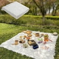 thumbnail image 1 of Extra Large Picnic Outdoor Blanket, 71''x71'' Foldable Blankets Picnic Mat for Beach Camping Grass Accessories Cute Couples Gift Ideas Wedding Registry White, 1 of 7