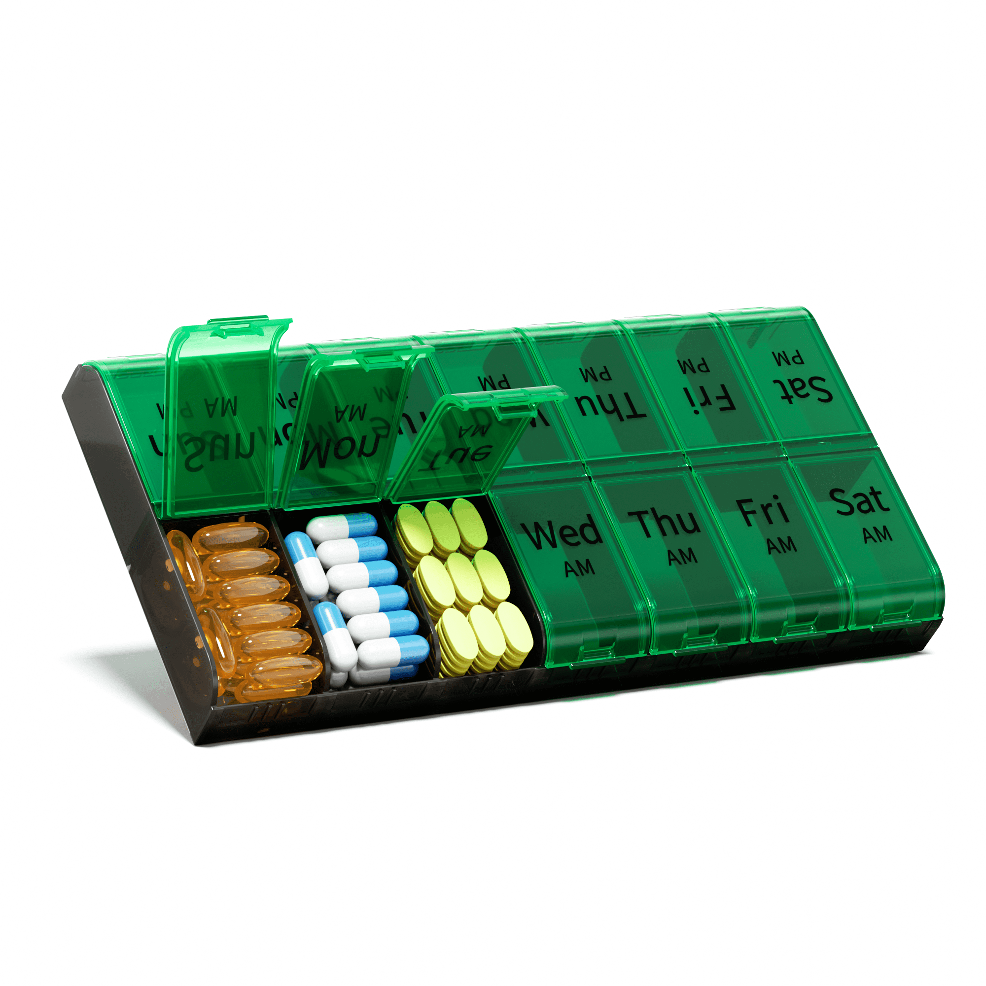 Extra Large Pill Organizer 2 Times a Day, Weekly XL AM PM Pill Case, 7 ...