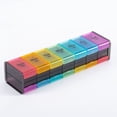 thumbnail image 1 of Extra Large Weekly Pill Organizer 2 Times a Day - XXL Pill Case AM PM - Jumbo Big Pill Box 7 Day Oversized Vitamin Organizer Huge Medicine Supplement Dispenser Rainbow, 1 of 9