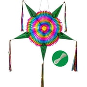 Large Pinata with Green Cones (32") – Christmas Pinata - 25 Ft Rope Included - Mexican Star Pinata by TexMex Fun