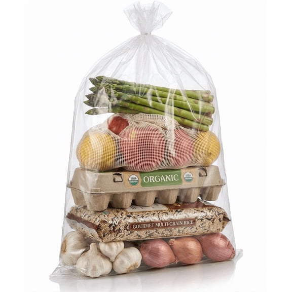 Extra-Large Plastic Storage Poly Bags - 18"X 24", 5 Gallon, 18 Counts