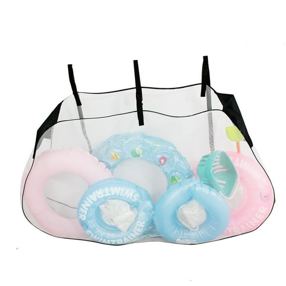 Extra Large Pool Toy Storage Bag - Adjustable Mesh Organizer for Swimming Pool Floats, Balls & Accessories - Durable Outdoor Hanging Net for Poolside or Beach