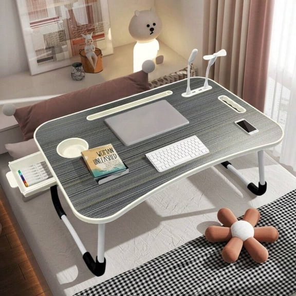 Extra-Large Portable Folding Desks For Beds, Sofas And Floors - Perfect For Eating, Reading And Writing, Folding Laptop Desks With Wood Fiberboard