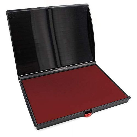 Extra Large Premium Crimson RED Ink Stamp Pad - 5" by 7" - Quality Felt Pad