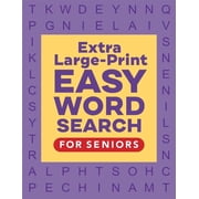 Extra Large-Print Easy Word Search for Seniors, Paperback