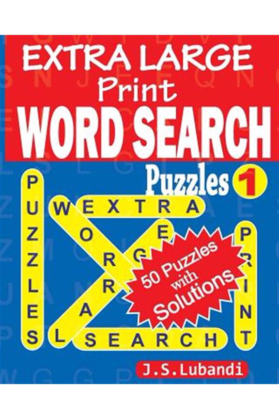 Extra Large Print Word Search Puzzles