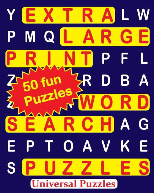 Extra Large Print Word Search Puzzles - Walmart.com