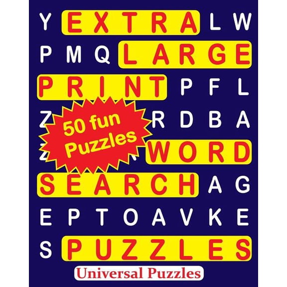 Extra Large Print Word Search Puzzles