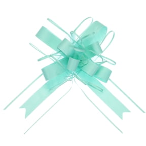 Extra Large Pull Bow Gift Wrapping Big Organza Bows Ribbon for Wedding Baskets Presents Aquamarine Blue-11 Inch