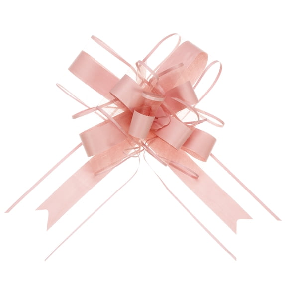 Extra Large Pull Bow Gift Wrapping Big Organza Bows Ribbon for Wedding Baskets Presents Dusty Pink-11 Inch