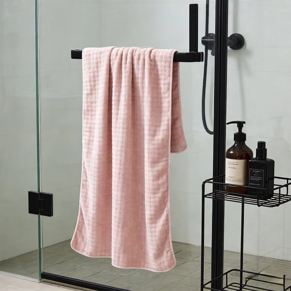Extra Large Quick Dry Bath Towel Super Soft Absorbent Lightweight Flock Fabric for Home and Travel