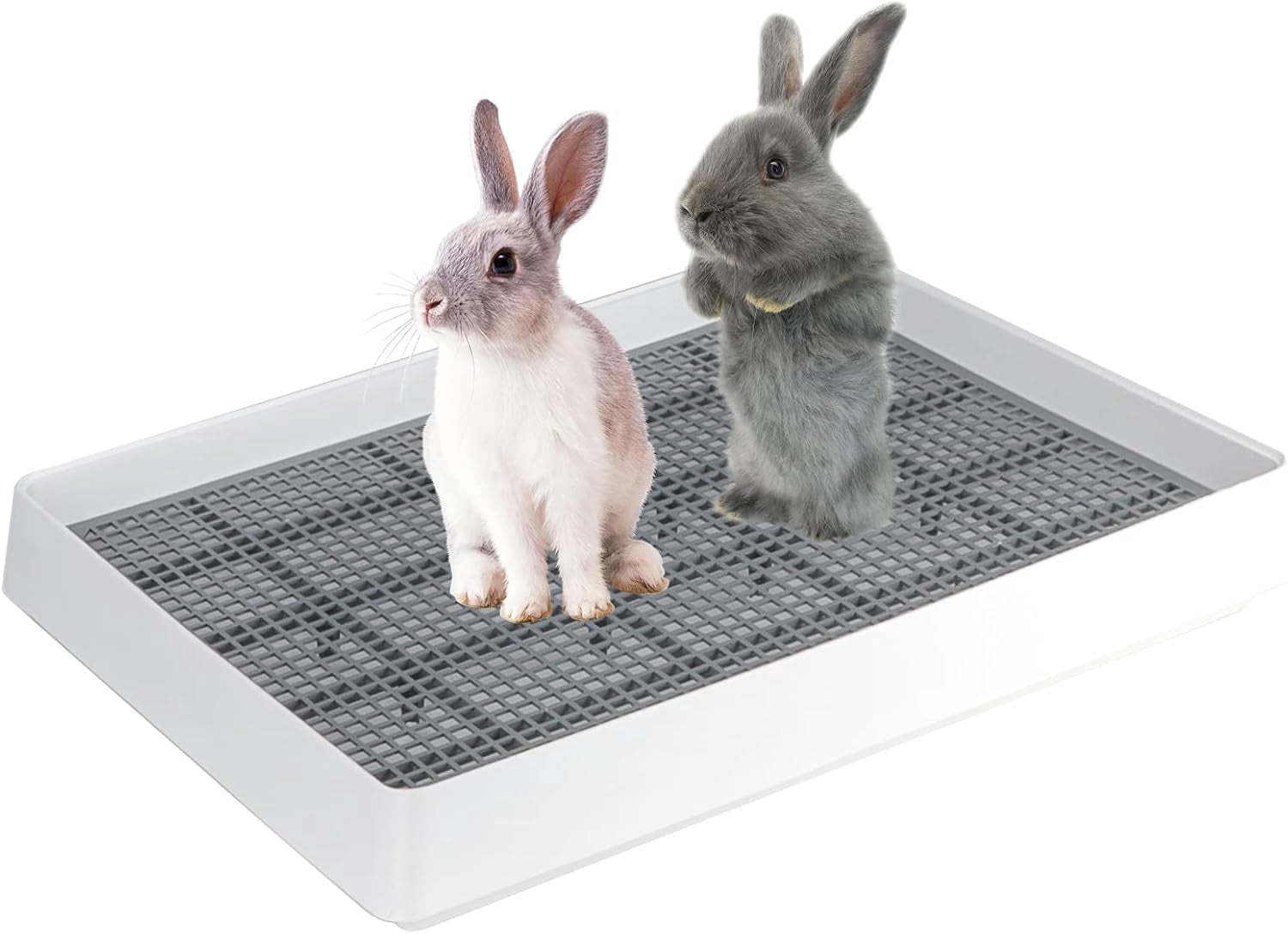 Small Poo Tray Rabbit Extra Large Rabbit Litter Box Trainer Tray, Rectangular Potty Pan with ...