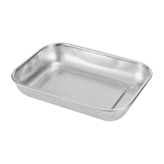 Extra Large Rectangular Stainless Steel Strainer Rapid Draining Designs Ideal For Washing Salads Fruits
