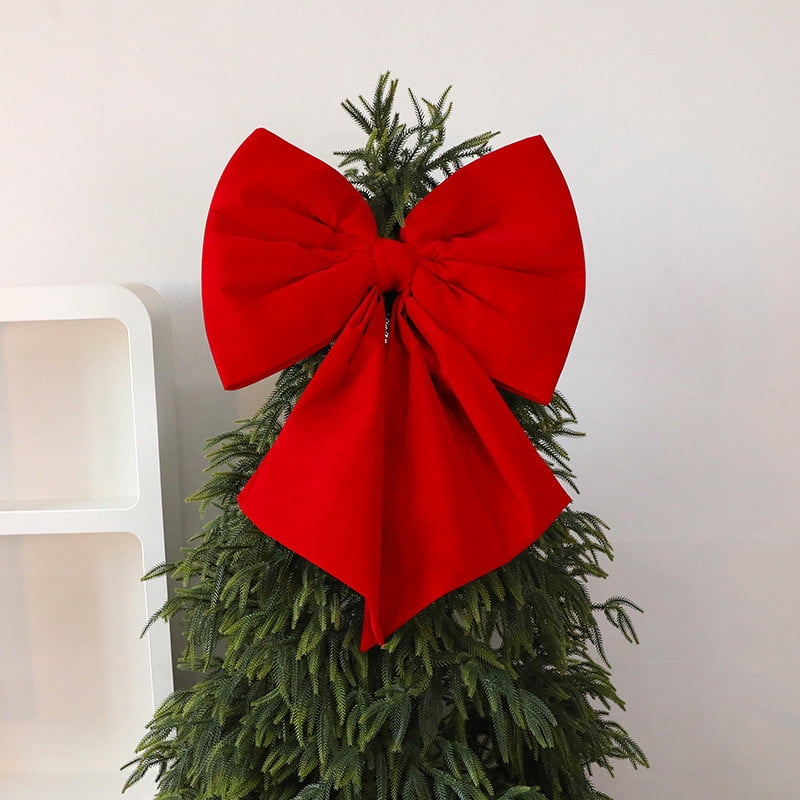 Extra Large Red Velvet Bow for Christmas Tree Decorations, Oversized ...