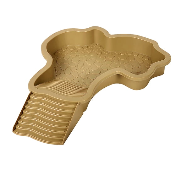 Extra Large Reptile Bathing Pool with Ramp - 15" Water Dish for Turtles, Bearded Dragons & Lizards | Dual-Purpose Feeding Bowl & Habitat Decor for Terrariums & Aquariums