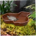 thumbnail image 1 of Extra Large Reptile Bathing Pool Reptile Feeding Dish Water Bowl with Ramp Aquarium Ornament for Gecko, Snake, Turtle, Bearded Dragon, Lizard Bath 12.2X9.8X2In, 1 of 6