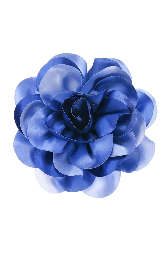 Extra Large Rose Flower Brooches, 8 Inch Lapel Pins Dainty Satin Fabric Big Camellia Oversized Brooch Pin [20cm, Light Blue]
