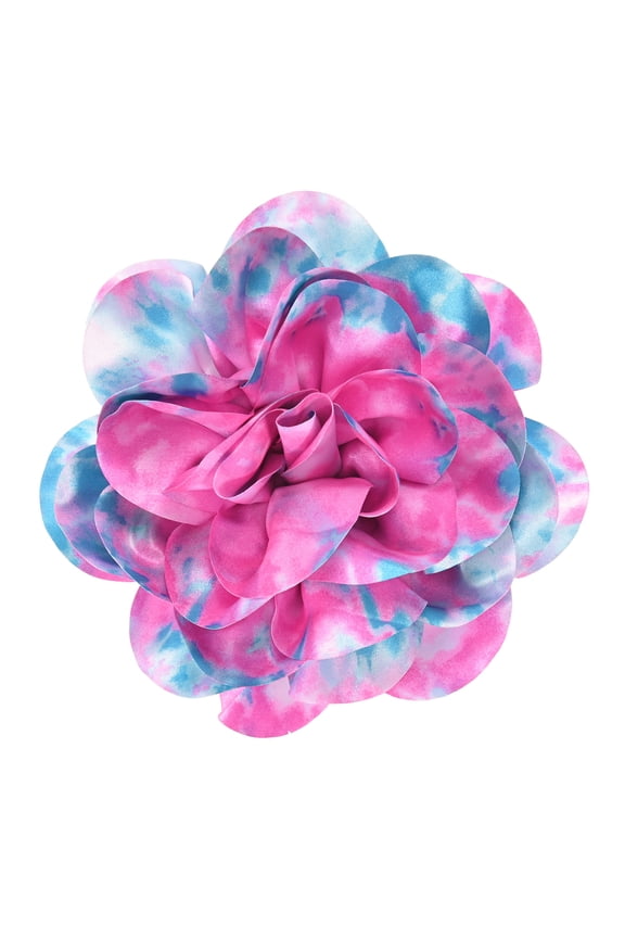 Extra Large Rose Flower Brooches, 8 Inch Lapel Pins Dainty Satin Fabric Big Camellia Oversized Brooch Pin [20cm, Pink]
