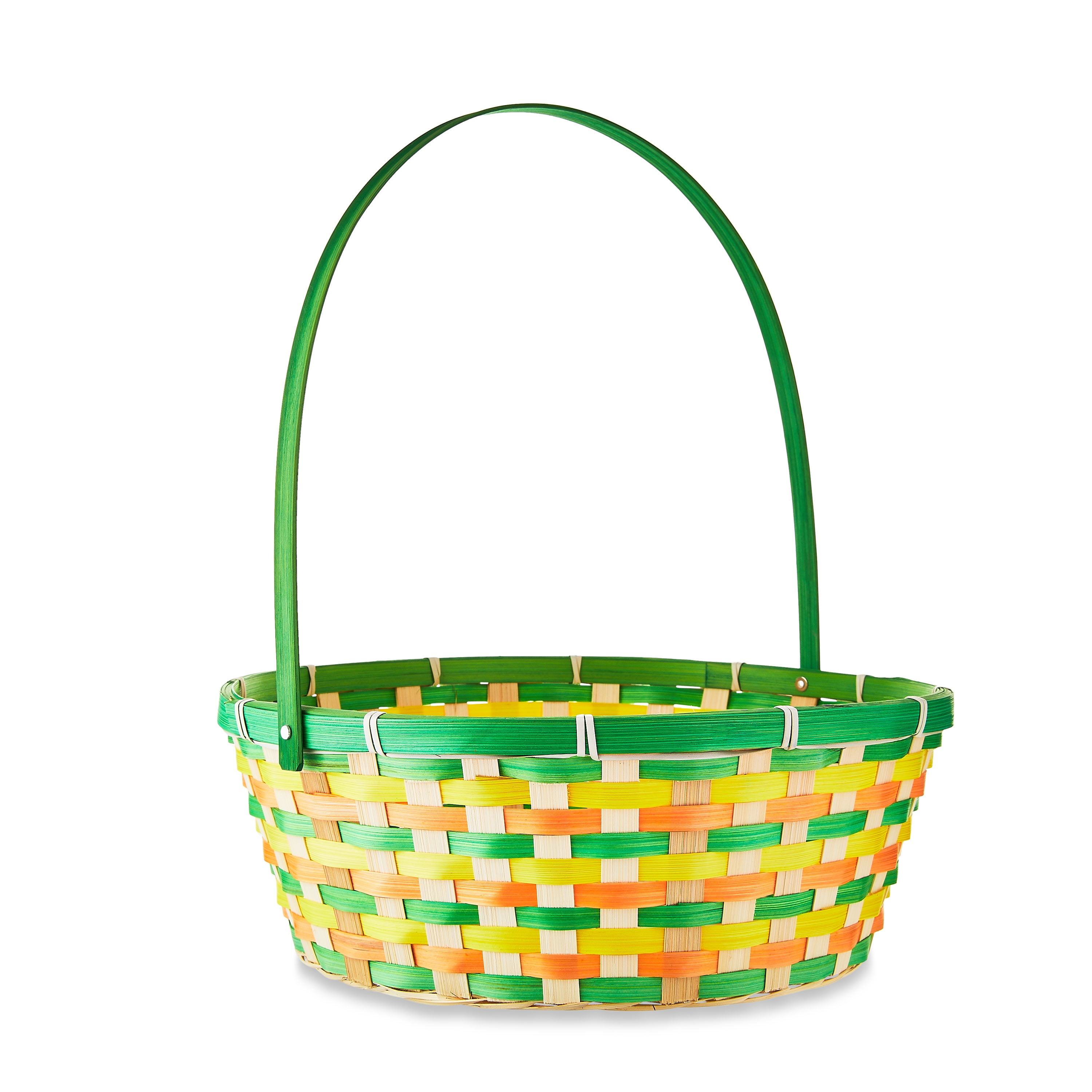 Extra Large Round Green Bamboo Easter Basket by Way To Celebrate