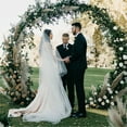 thumbnail image 1 of Extra Large Round Wedding Arch 79x95in Backdrop Stand Metal Double Hoop Party Balloon Flower Decor, 1 of 14
