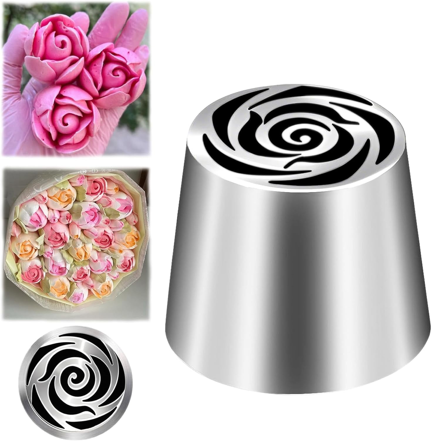 Extra Large Russian Piping Tip, Stainless Steel Flower Piping Tips