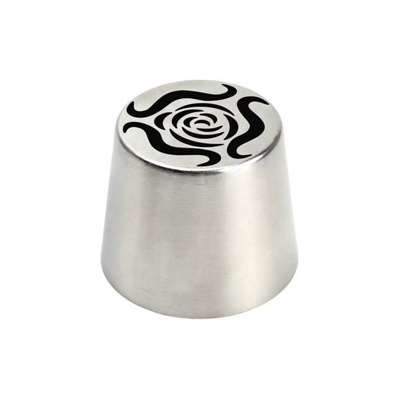 Extra Large Russian Piping Tips - Stainless Steel Flower Nozzles for Cake Decorating, Rose & Floral Icing Tips for Cupcakes, Cookies, Professional Baking Tools for Big 3D Rose, 1 Pack,Silver