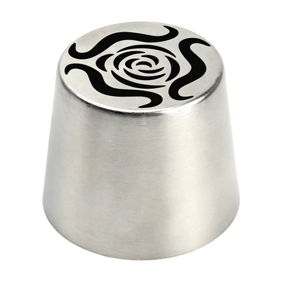 Extra Large Russian Piping Tips - Stainless Steel Flower Nozzles for Cake Decorating, Rose & Floral Icing Tips for Cupcakes, Cookies, Professional Baking Tools for Big 3D Rose, 1 Pack,Silver