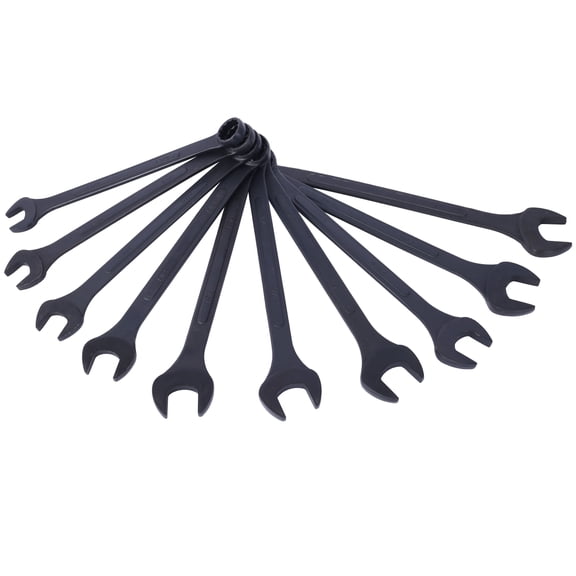 Extra Large SAE Jumbo Combination Wrench Set for Equipment, 10 Piece Black-Oxide Carbon Steel Wrenches 1-5/16 to 2 with Pouch