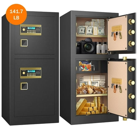 Extra Large Safe Box, 13.8 Cubic Feet Heavy Duty Big Safe with Security Double Key Lock & Seperate Lock Box