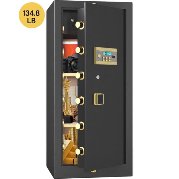 Extra Large Safe Box, 14.1 Cubic Feet Heavy Duty Big Safe with Security Double Key Lock & Seperate Lock Box