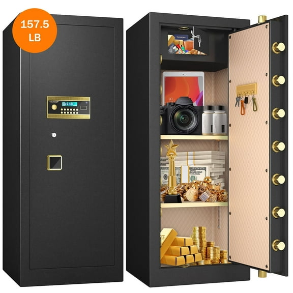 Extra Large Safe Box, 17.6 Cubic Feet Heavy Duty Big Safe with Security Double Key Lock & Seperate Lock Box