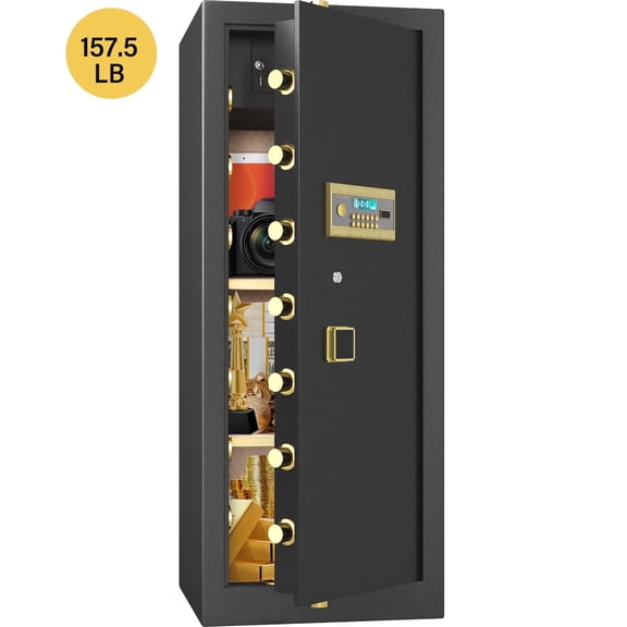 Extra Large Safe Box, 17.6 Cubic Feet Heavy Duty Big Safe with Security Double Key Lock & Seperate Lock Box