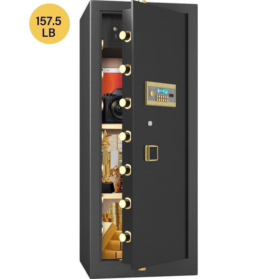Extra Large Safe Box, 17.6 Cubic Feet Heavy Duty Big Safe with Security Double Key Lock & Seperate Lock Box