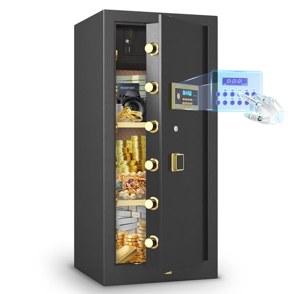 Extra Large Safe Box, Fireproof Safe with Digital Lock, Heavy Duty Steel Safe Cabinet with Multiple Locking Bolts for Mall Home Office to Protect Money, Gold, Jewelry, Height 47.24"