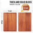 thumbnail image 1 of Extra Large Sapele Wood Cutting Board - Edge Grain Butcher Block Ebony Meat Cutting Board with Juice Groove for Kitchen (20 x 14 x 1.5 inches | Extra Solid), 1 of 2