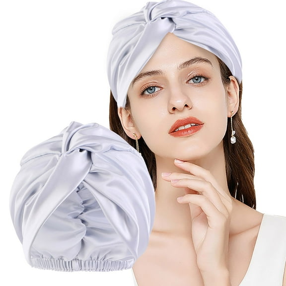 Extra Large Satin Bonnet Sleep Cap for Women - Reversible Adjustable Silk Bonnet for Curly and Natural Hair Care