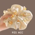 thumbnail image 1 of Extra Large Scrunchies for Women Large Pearl Scrunchie Satin Oversized Silk Thick Elastic Hair Ties Jumbo Hair Scrunchies for Buns, Sleep & Ponytail, 1 of 1