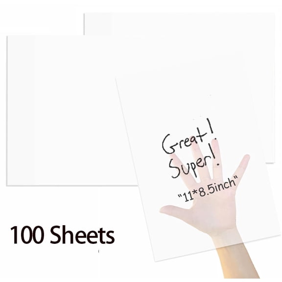 Extra Large Self-Stick Note Pads,Happon 8.5 x 11 inch Clear Notes, Transparent Self Adhesive Removable Sticky Notes for Office Classroom Supplies Teacher
