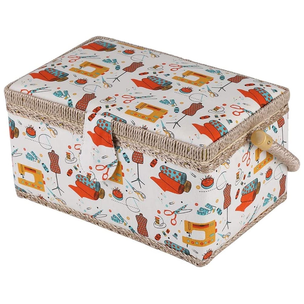 Extra Large Sewing Basket, Sewing Kit Storage And With Tray