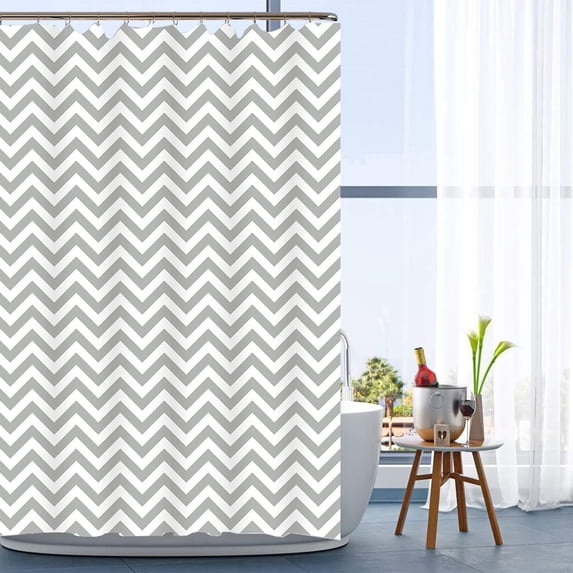 Extra Large Shower Curtain 70x70 Inch - Waterproof Polyester Bathroom Liner with 12 Hooks, Mold Resistant & Easy Clean Gray for Apartment, Dorm, RV