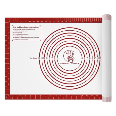 Extra Large Silicone Baking Mat 26x16 inch Non-Stick Pastry Mat for Dough Rolling, Macarons, Cookies, Bread - Non-Slip Counter, Oven, Fondant - Easy Clean