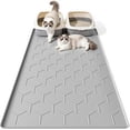 thumbnail image 1 of Extra Large Silicone Cat Litter Mat, Waterproof/Urineproof, Litter Recycling, Easy to Clean, Soft on Kitty Paws (28"X40"-Grey), 1 of 7