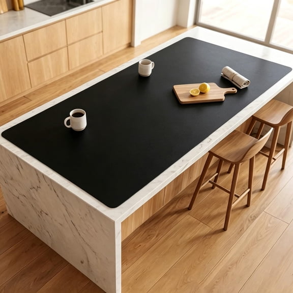 Extra Large Silicone Countertop Protector Mat  Heat Resistant, Non-Slip Kitchen Mat for Counter, Desk, Crafts47.2"x23.6",Black