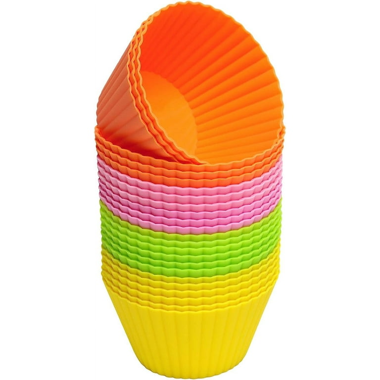 Extra Large Silicone Cupcake Liners 24 Pack 3.54 Inch Non stick Cupcake Liners Reusable Jumbo Silicone Baking Cups Easy to Clean Perfect for Cupcake Muffin Mousse Walmart