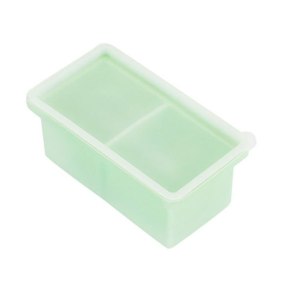 Silicone Freezer Tray With Lid Large Soup Container 2 Cup Capacity Portions For Stews And Broths