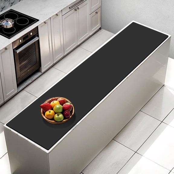 Extra Large Silicone Mat 78.74x19.69x0.08, Multipurpose Silicone Mat Thick Heat Resistant Mat Shipped Rolled Up Kitchen Counter Mat Nonslip Silicone Mats for Kitchen Counter Black