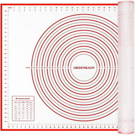 Extra Large Silicone Pastry Mat Non Stick Baking Mat with Measurement Fondant Mat, Counter Mat, Dough Rolling Mat, Oven Liner, Pie Crust Mat (XXL-24''(W)*32''(L))